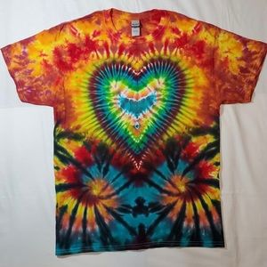 New large unisex short sleeve tie dye shirt